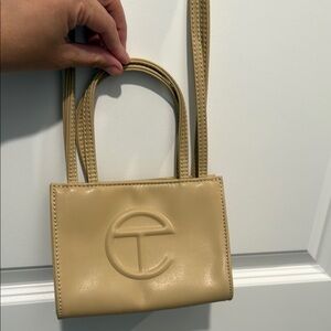 Telfar small Cream Shopping Bag